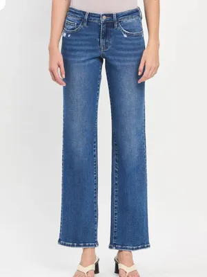 Lovervet By Vervet Mid Rise Full Length Straight Leg Jeans Size 28/7 Stretch thumbnail 2