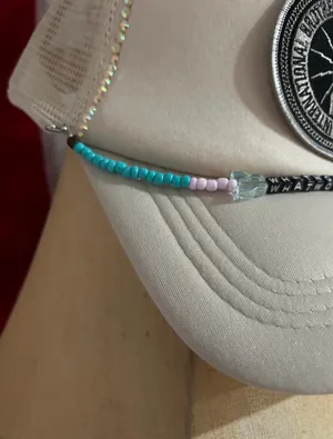 Hat chain What Would Dolly Do handmade brand new Blue thumbnail 2