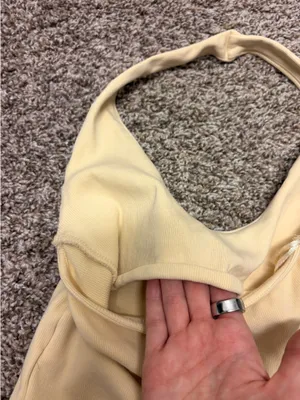 Zara Light Yellow Halter Tank  thumbnail 3