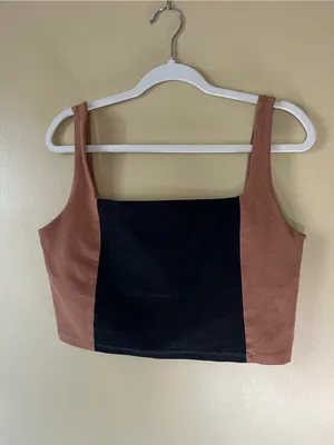 Beyond Yoga Brown Logo Seamless Top thumbnail 2