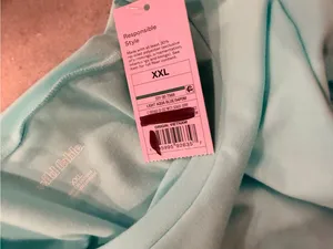 NWT Wild Fable Size XXL Aqua Blue Cropped Baby Tee Short Sleeve Crew Neck thumbnail 8