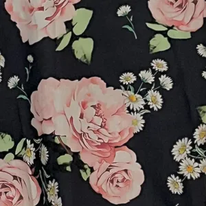 Minan NYC button up shirt blouse size medium floral rose daisy office workwear thumbnail 8