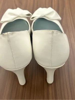 Pumps Lela Rose Ivory Bow Pump with Blue Insole 10 thumbnail 4
