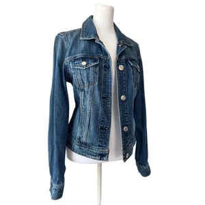 American Eagle 100% Cotton Medium Wash Denim Jacket thumbnail 6