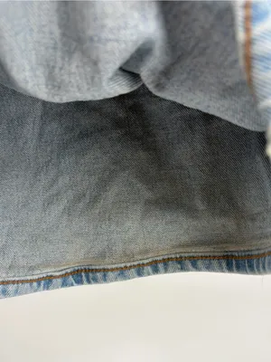Madewell super wide leg denim jean distressed knee vintage wash women’s 33 thumbnail 5