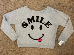 NWT Stranded Smile Gray Womens size Small thumbnail 1