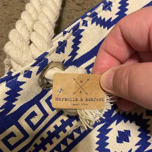 New NWT Marbella & Ashford Blue White Large Rope Handle Tote Bag‎ thumbnail 2