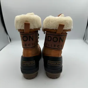 London Fog Collection Mely Winter Boots Women's 6 Duck‎ Brown Faux Fur thumbnail 5