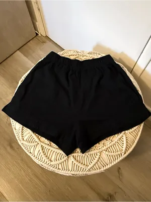 Abercrombie & Fitch Black Elastic Waist Shorts thumbnail 2