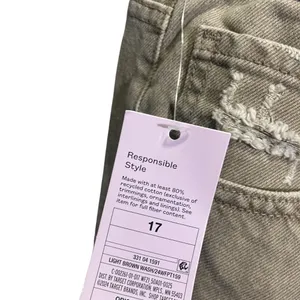 Wild Fable High-Rise Straight Jeans 17 Light Brown Distressed‎ thumbnail 3