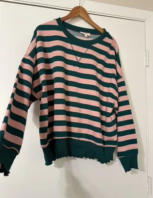 Peach Love Striped Flowy Long Sleeve Top thumbnail 1
