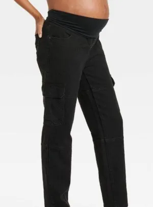Over Belly 90's Straight Maternity Jeans - Isabel Maternity by Ingrid & Isabel thumbnail 4