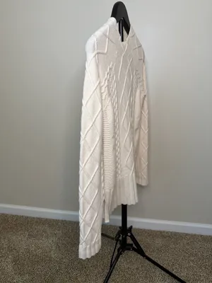Cyrus Cream Mixed Cable‎ Knit Mock Neck Sweater Size XS thumbnail 4