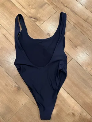 Aerie Classic Scoop-Back One-Piece Swimsuit in Navy Sz S thumbnail 5