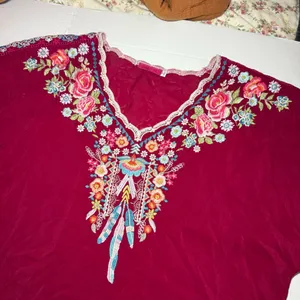 Johnny Was Klarah Embroidered Contrast Blouse thumbnail 4
