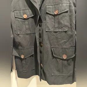 Misha‎ Nonoo Black Belted Jacket 100% Cotton Size Small thumbnail 4