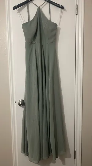 Lulus | Sage Green Halter Maxi Dress | Bridesmaid thumbnail 7