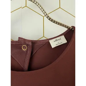 Wilfred by Aritzia Laon Copper Brown Open Back Blouse - Size - Small thumbnail 7