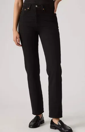 Levi's Black Wedgie Straight Denim Jeans size 27 NEW thumbnail 1