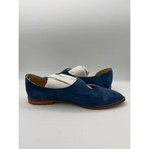 Women’s Anthropologie Size EU 39 Blue Suede Flats thumbnail 5