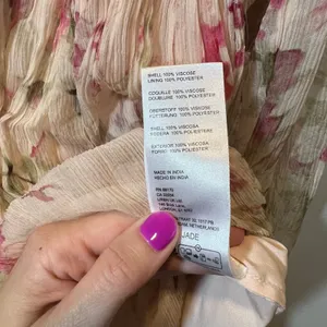 Anthropologie BHLDN Iris Floral One Shoulder Cutout Maxi Dress Cream Pink XL NWT thumbnail 9
