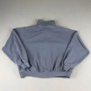 Hollister Womens Denver USA 97 Quarter Zip Sweatshirt Blue Gray Crop Fleece S thumbnail 9