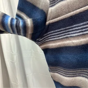 Southern Grit Tundra Fleece‎ Pullover Snap Striped Blue Grey Southwestern Womens thumbnail 5