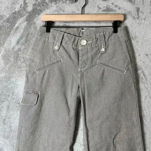 James Perse Y2K Gray Low Rise Utility Wide‎ Leg Pants 25 Indie Sleaze Baddie thumbnail 2