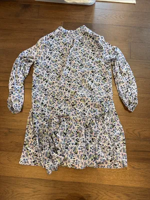 VICI Pastel Floral Tie-Waist Tiered Mini Dress Medium - C52-051 thumbnail 8