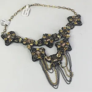 New Free People Black Suede Jeweled Choker Collar thumbnail 1