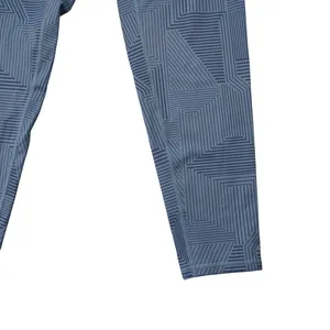Gymshark Womens Large Blue Grey Geometric Maze Print High Waisted Leggings‎ Gym thumbnail 3