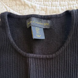 House of Harlow 1960 Black Ribbed Crop Top thumbnail 2