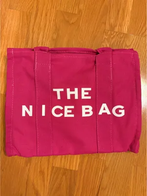 Vibrant Pink Canvas Tote Bag with Zipper Closure and Adjustable Shoulder Strap thumbnail 3