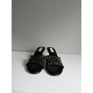 Steve Madden Palomah Leopard Clear Strap Mule Heels Women's 8 New NWOB thumbnail 6