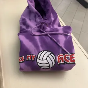 Hoodie Purple Tie-Dye Hoodie with Volleyball Graphic L/G/G Great Shape!! thumbnail 10