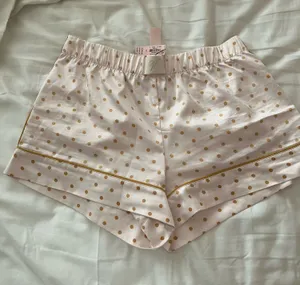 Victoria’s Secret Polka Dot Satin Sleep Shorts - Pink and Gold thumbnail 1
