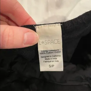 L Space Black Cropped Straight Leg Tie Waist Casual Pants Womens S Revolve Beach thumbnail 6