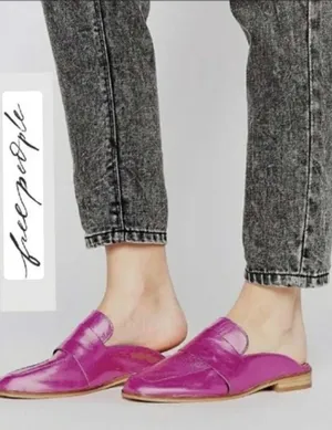 ✨Free People At Ease Metallic Pink Sz Loafers✨ thumbnail 1
