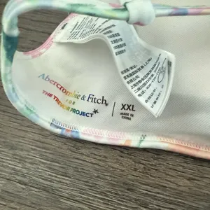 Abercrombie & Fitch‎ x Trevor Project Bikini Top SizeXXL Floral Ruffle Swim NWOT thumbnail 6