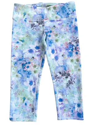 Like New ALO Yoga Crop Leggings Floral Size Large thumbnail 1