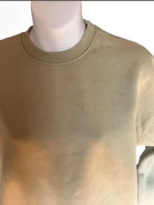 Nasty Gal Olive Green Crewneck Sweatshirt thumbnail 3