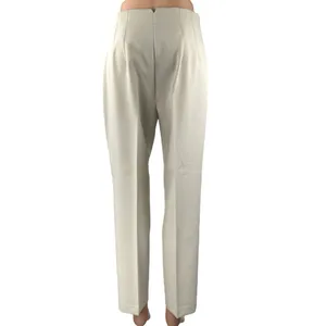 Zara Women's Beige Khaki Chino Pleated High Rise Trousers Dress Pants Size M thumbnail 3