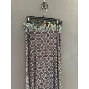 SJ Boho Large Black Green‎ Paisley Geometric Print Strapless Midi Made in USA L thumbnail 3