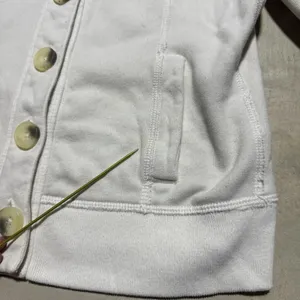Vintage Abercrombie & Fitch Women's White Y2K 90s Hoodie SZ Small Marks* 2000s thumbnail 8