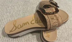 Sam Edelman Slides Cork with Tortoise Shell Buckle 9.  thumbnail 4
