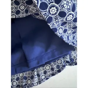 Altar'd State Medium Dress Fit & Flare Sleeveless Pleated Blue vintage lined thumbnail 8