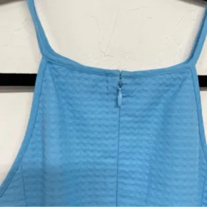 Lilly Pulitzer Blue Halter Mini Dress Gold Cut Out Accent Womens 2 Crochet Beach thumbnail 10