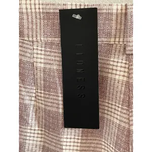 Lioness Mulholland Plaid Wide Leg Pants Beige High Rise Trouser XS thumbnail 4