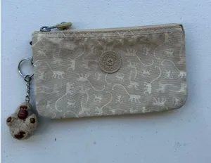 Kipling Creativity All Over Monkey Large Pouch Iconic Furry Keychain Charm thumbnail 1