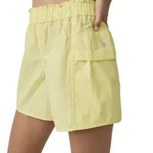 NWOT FP Movement X Free People In the Wild Shorts In Glow Yellow thumbnail 5